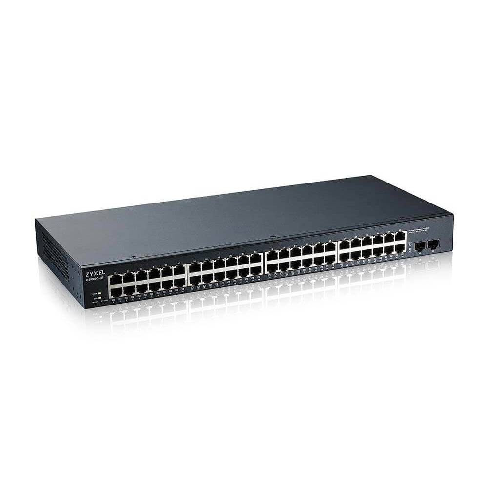 ZyXEL GS1900-48 - Switch - Smart - 48 x 10/100/1000 + 2 x Gigabit SFP - Desktop
