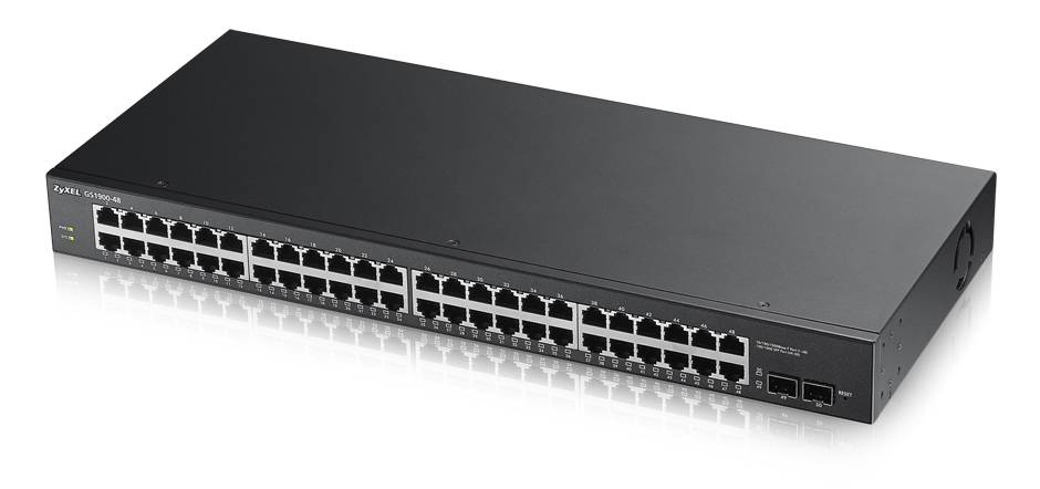 ZyXEL GS1900-48 - Switch - V2 - Smart - 48 x 10/100/1000 + 2 x Gigabit SFP