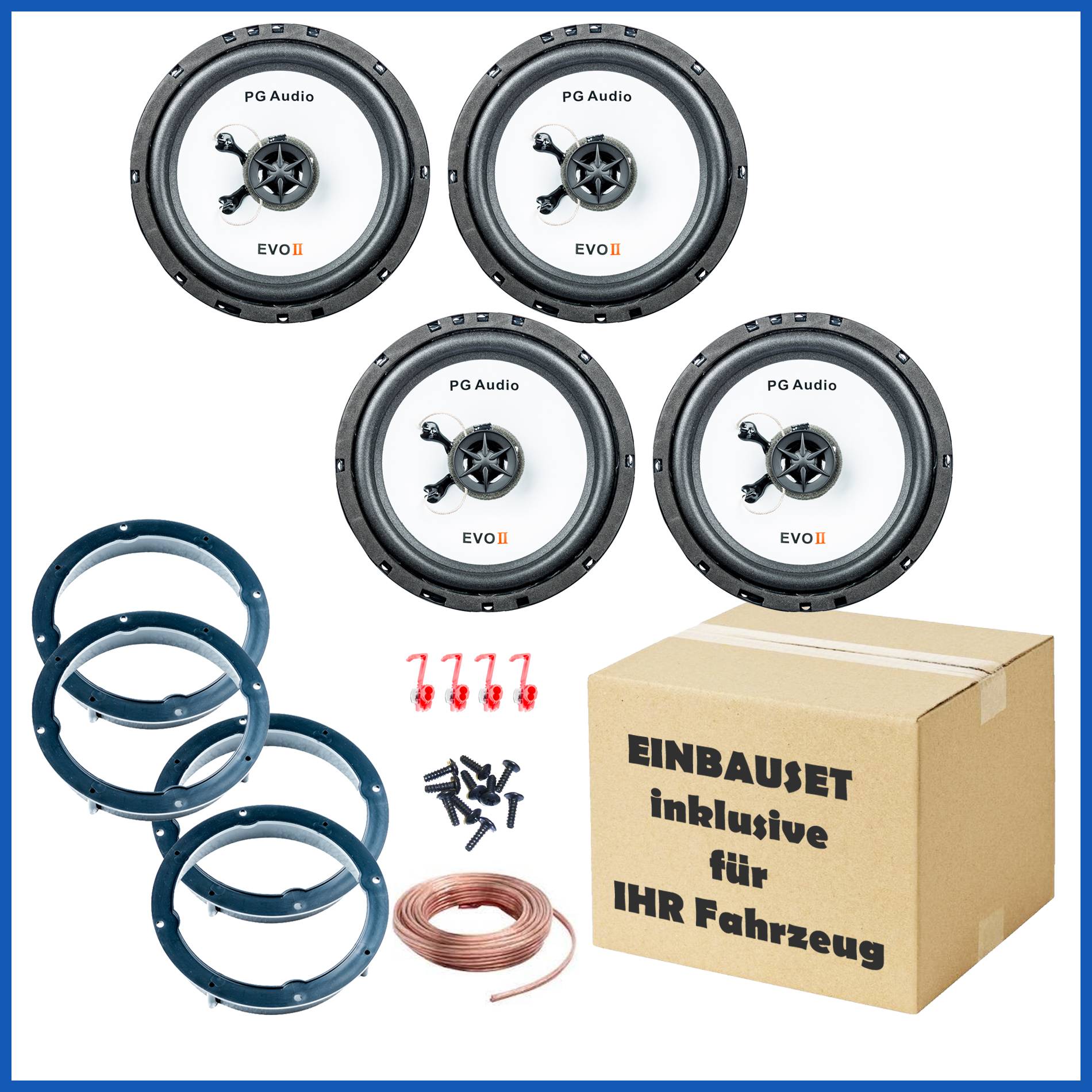 Lautsprecher Einbauset passend für Ford S-Max, Tür vorne und hinten