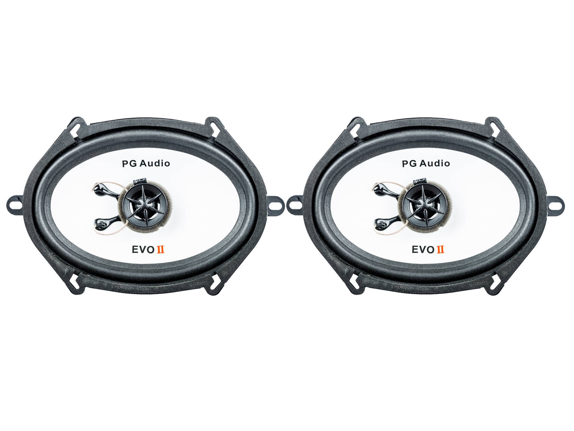PG Audio 5x7 Zoll Auto Lautsprecher Set (13x18cm) | 2-Wege Koaxial Car Hifi Boxen 220W | Komplettes Einbau-Set inklusive Montagematerial als