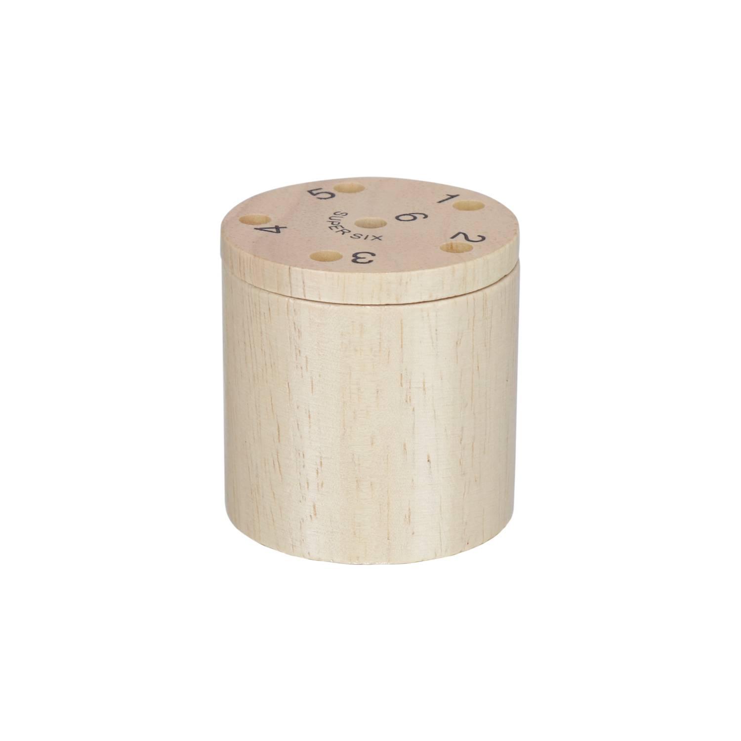 BestSaller 3030 SUPER SIX Würfelspiel Holz, als Reisespiel, ideal für Camping, 36 Spielstäbchen & 2 Würfel, natur/schwarz