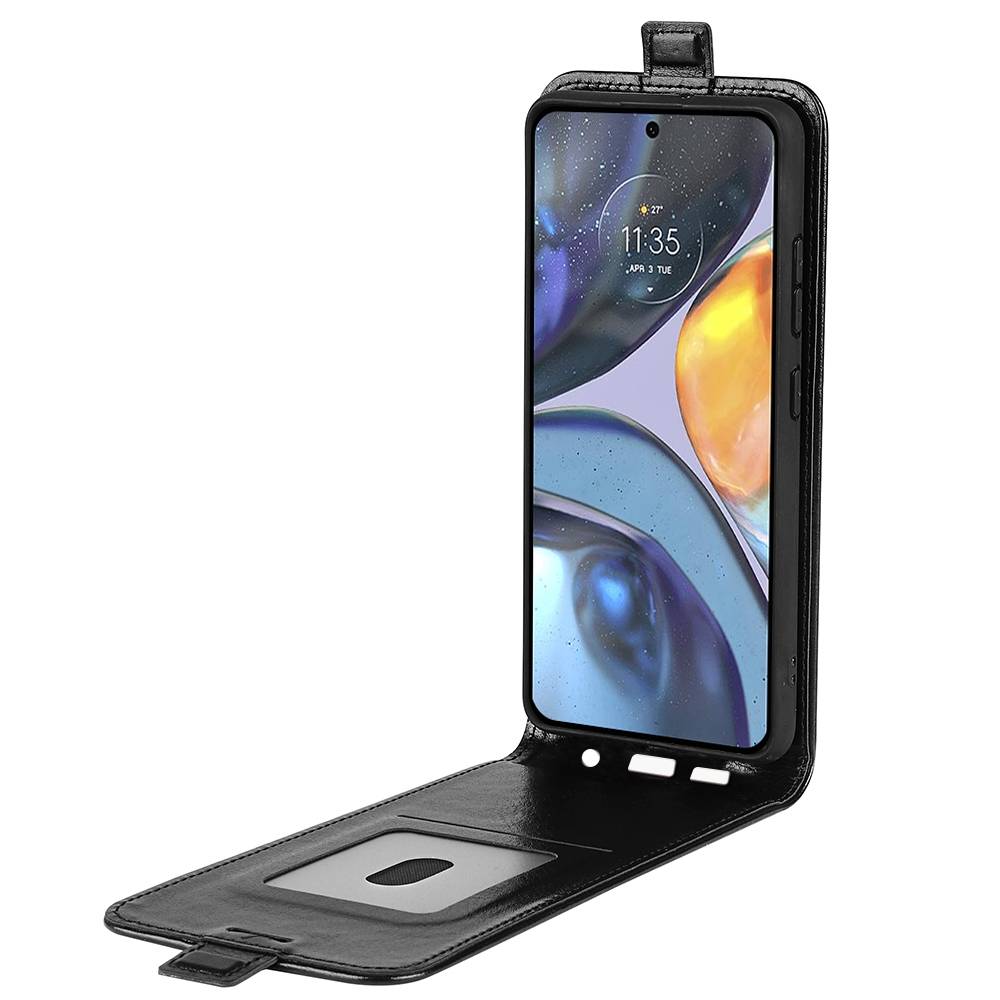 Fliptasche Premium Schwarz für Motorola Moto G22 Hülle Case Cover Schutz Zubehör Etui Neu