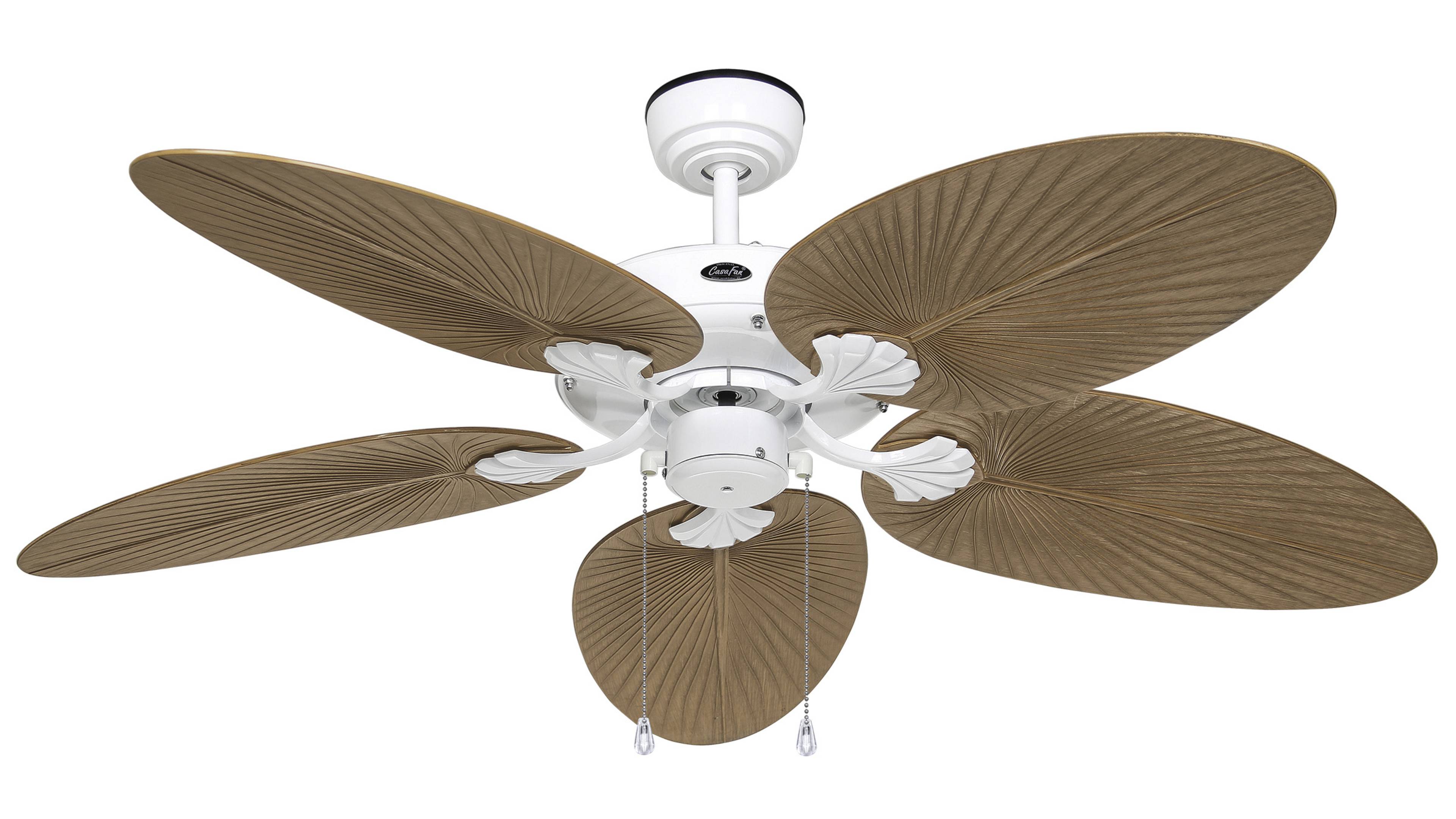 Deckenventilator Classic Outdoor Weiß / Palme