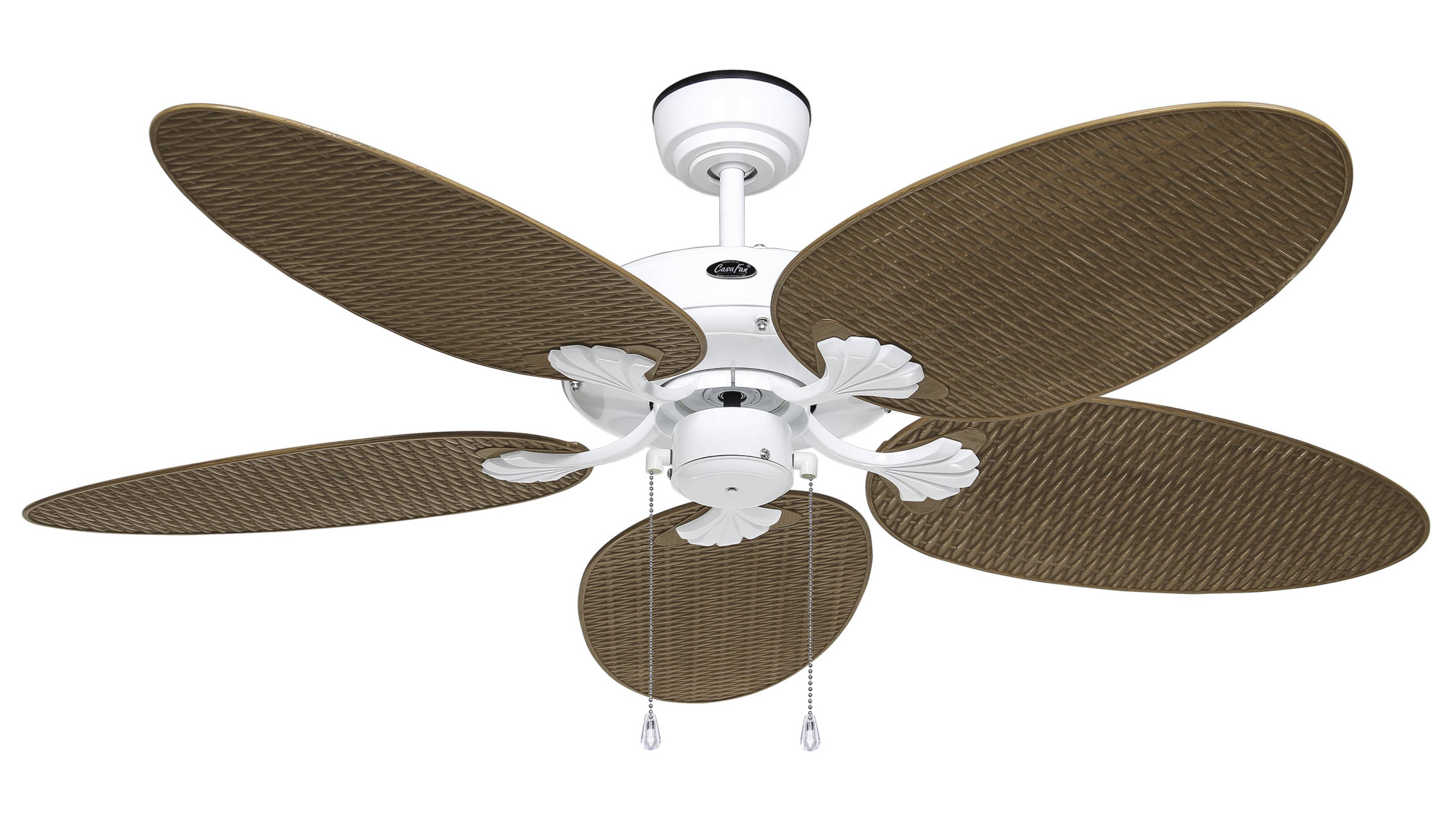 Deckenventilator Classic Outdoor Weiß / Palme