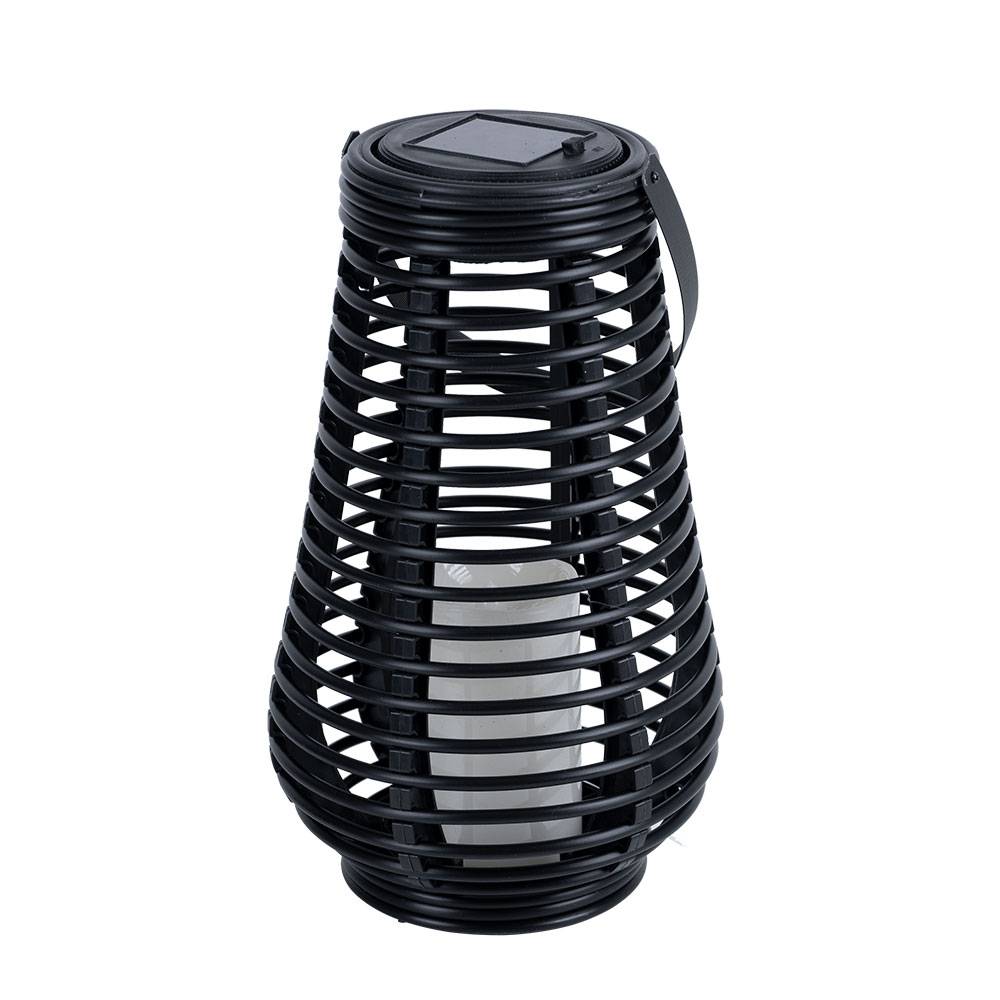 Solarlampen für Außen zum stellen LED Solar Tischleuchte Hängelampe Garten LED Laterne Flammeneffekt, mit tanzendem Lichteffekt, 1x LED Akku, DxH