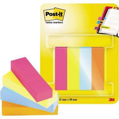 Paket mit Post-it-Notizen-Markern mit farbigen Haftnotiz-Registerkarten und 15 mm x 50 mm großen Etiketten