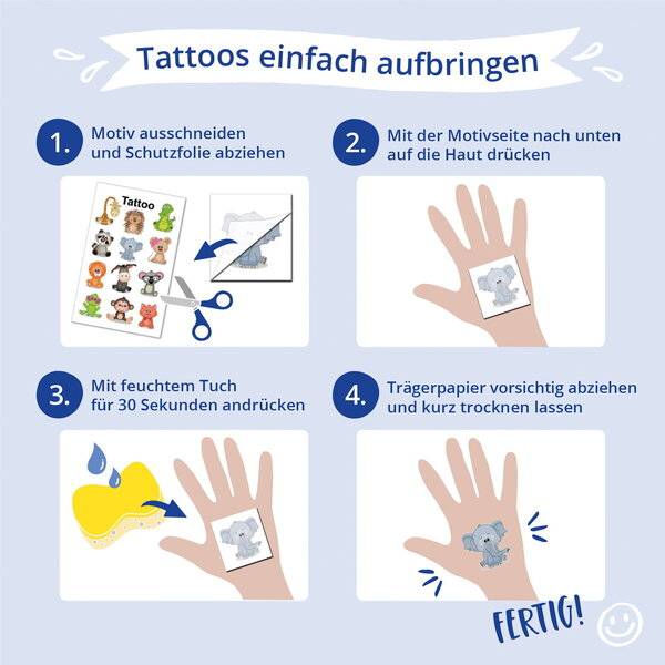 Tattoos 76x120mm bunt 1 Bogen Motiv Xmas Schneemann