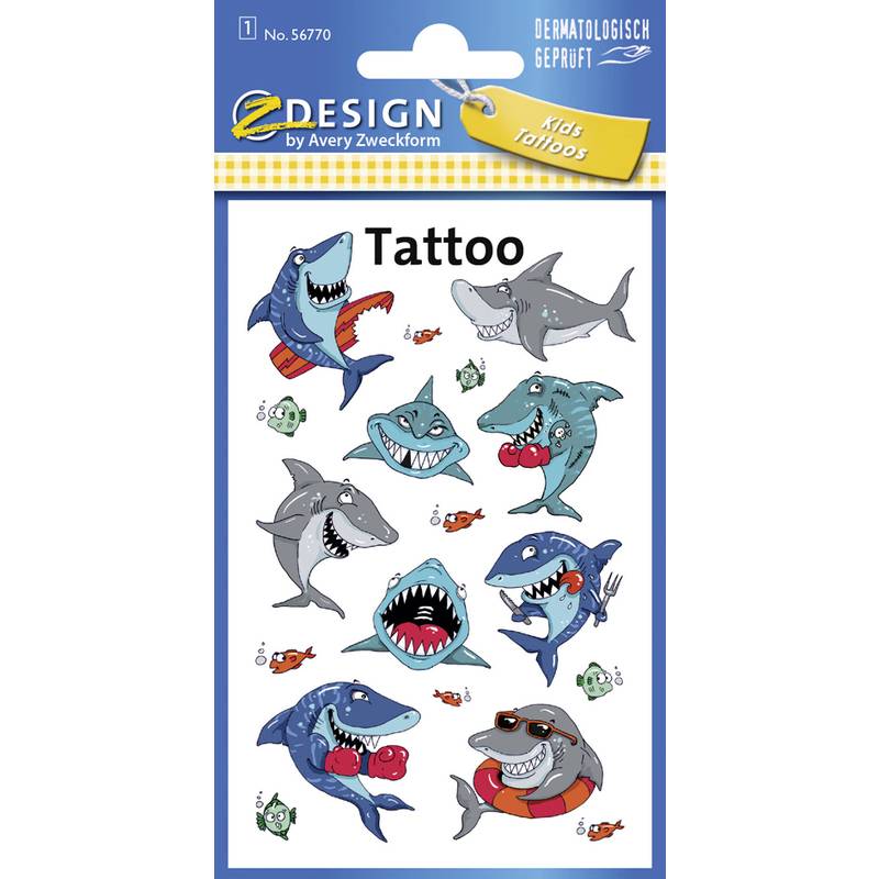 ZDesign KIDS Kinder-Tattoos "Haie"