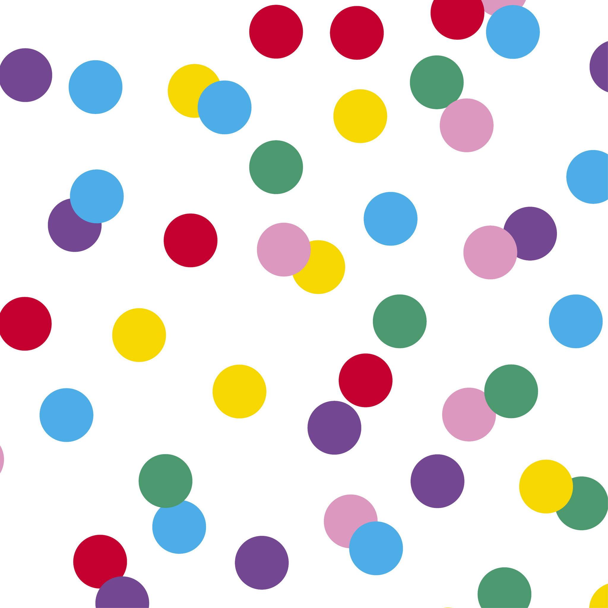 Clairefontaine Geschenkpapierrolle 50x0,70m, mehrfarbige Punkte 211942C