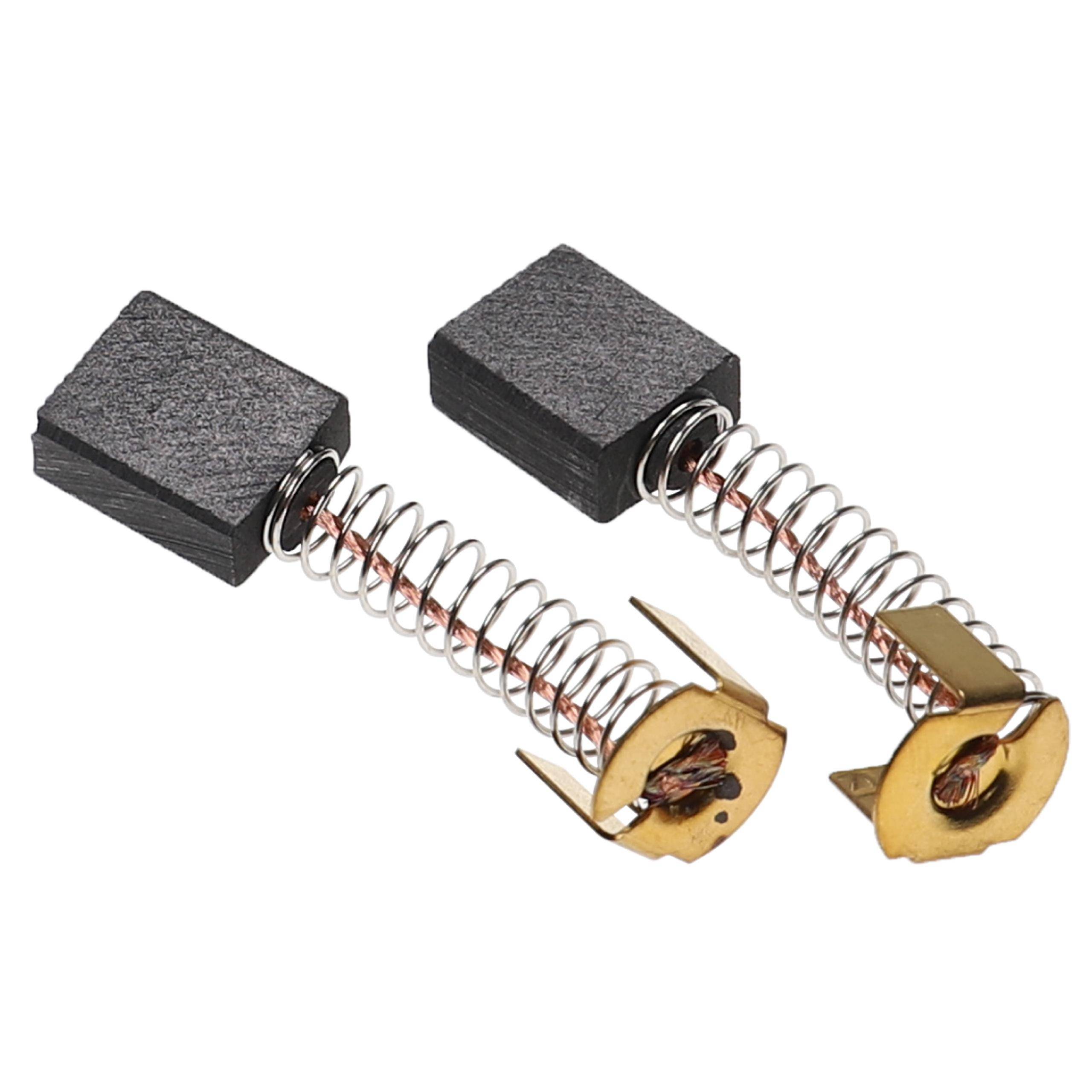 vhbw 2x Kohlebürste 7 x 13 x 17 mm kompatibel mit Hitachi TR12, SB-110, HU14, SB110, TR12M Elektrowerkzeug + Feder
