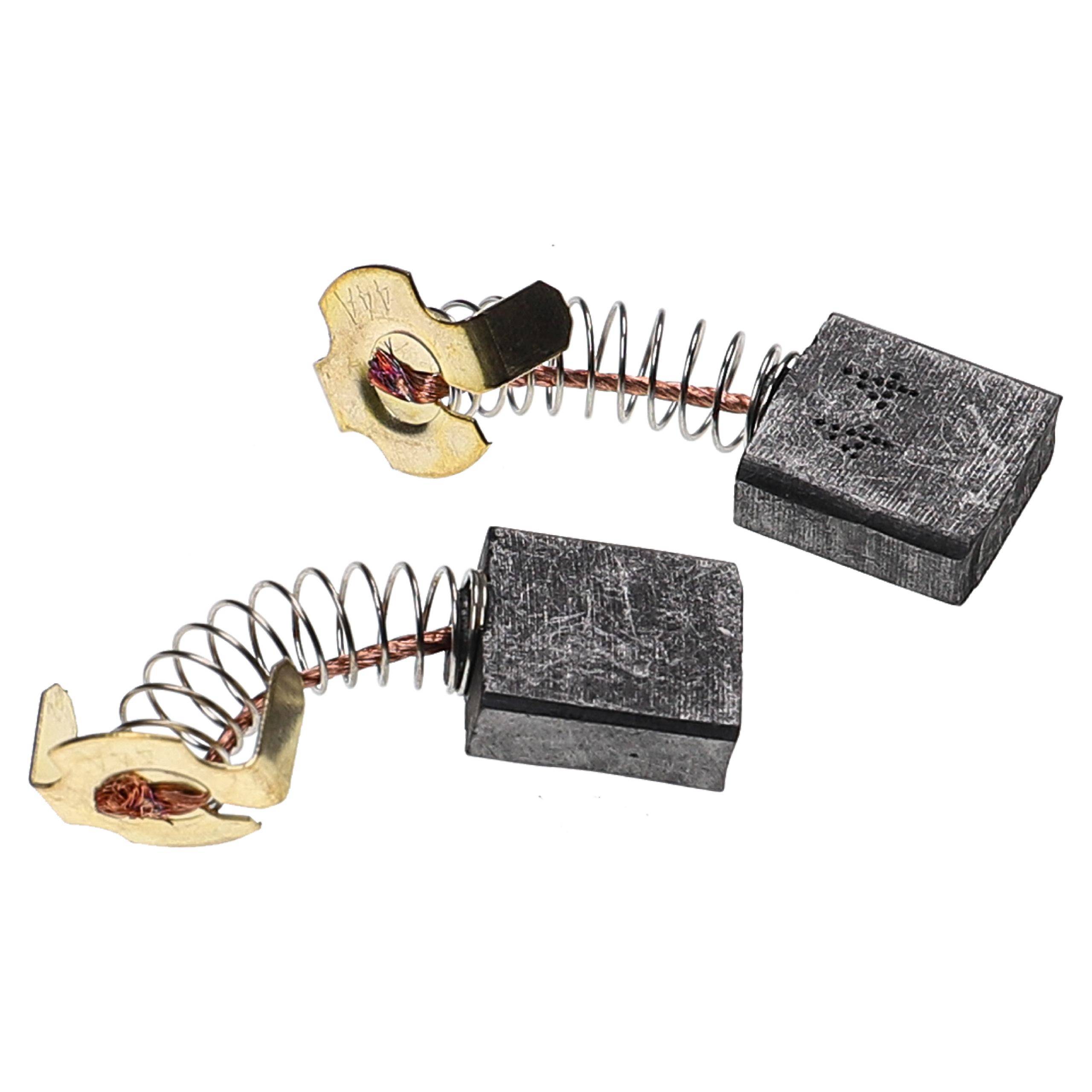 vhbw 2x Kohlebürste 7 x 17 x 17 mm kompatibel mit Hitachi FA-700, G18SE2, F1000M, G18SH, G18SG, G23SE, G18SR, G23SC2 Elektrowerkzeug + Feder