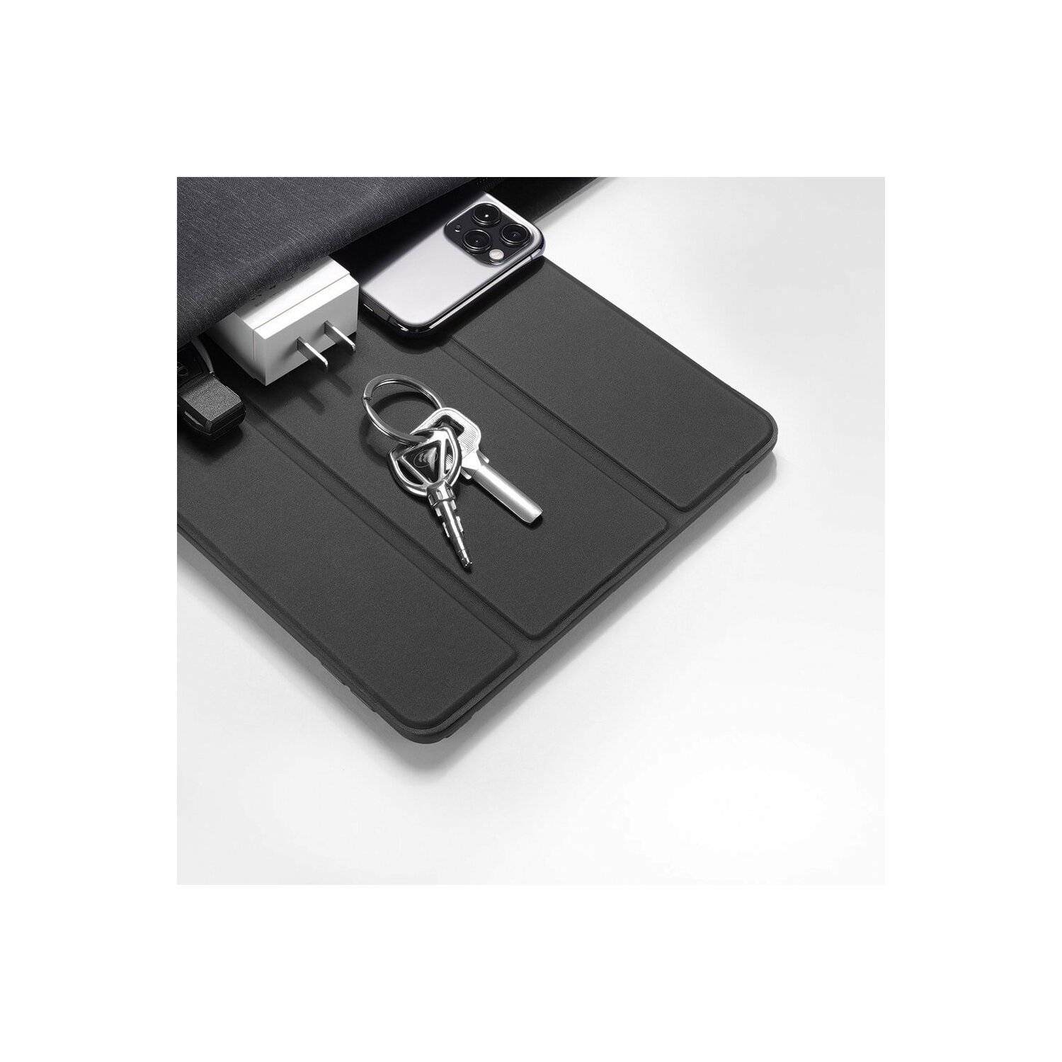 DUX DUCIS Tablet Hülle Hartschale mit Smart Sleep Standfunktion für iPad 10.2" 9.Generation Schutzhülle Schwarz