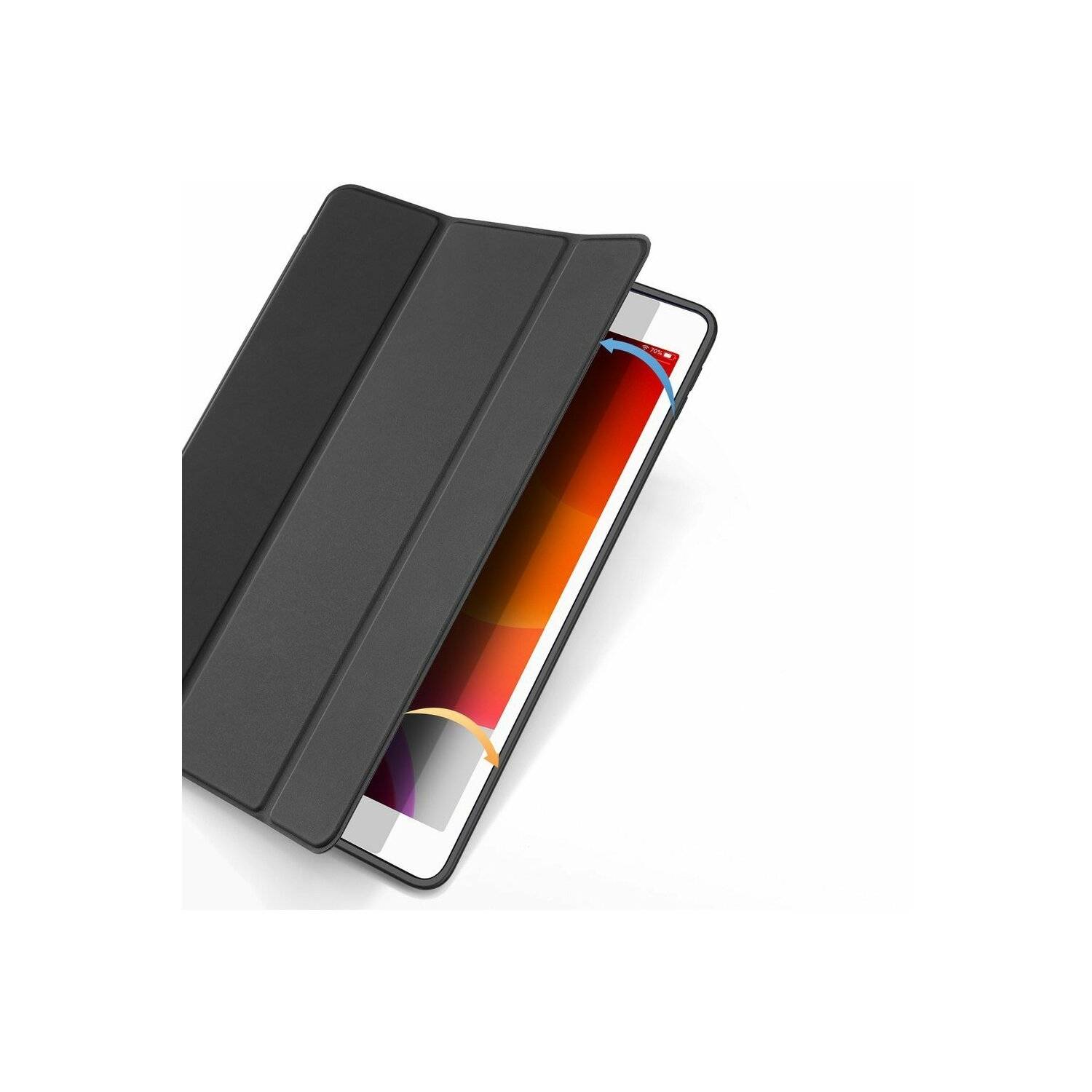 DUX DUCIS Tablet Hülle Hartschale mit Smart Sleep Standfunktion für iPad 10.2" 9.Generation Schutzhülle Schwarz