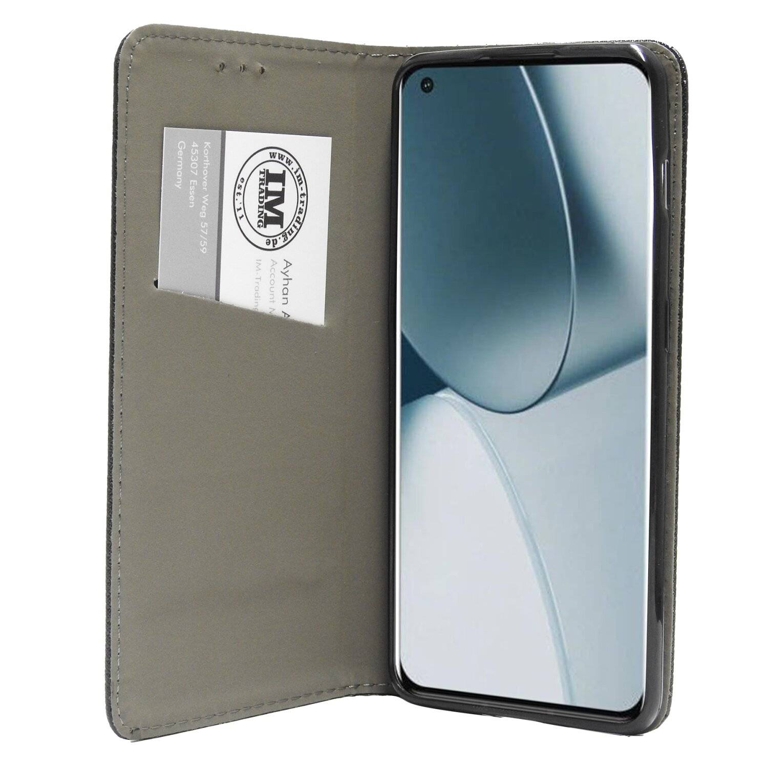 Buch Tasche "Smart" für ONEPLUS 10 PRO 5G Handy Hülle Etui Brieftasche Schutzhülle mit Standfunktion, Kartenfach Schwarz