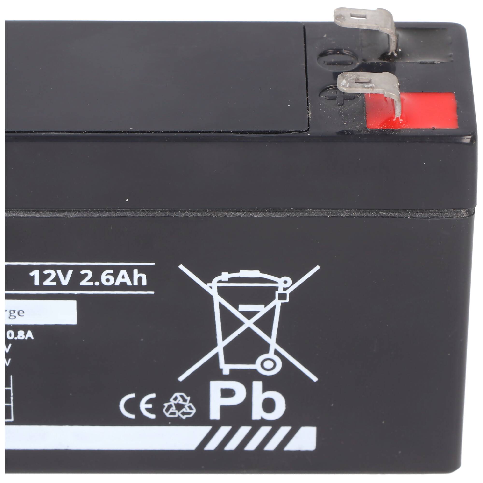 PBQ Bleiakku 2.6-12V, 12 V 2,6Ah, Abmessungen 178x34x61mm, kompatibel zu Alarmguard CJ12-2.6AH