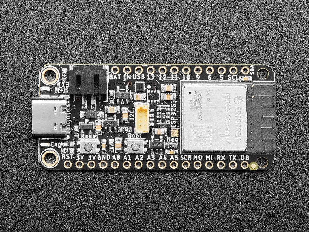 Adafruit ESP32-S3 Feather 8MB Flash No PSRAM with STEMMA QT Qwiic 5323