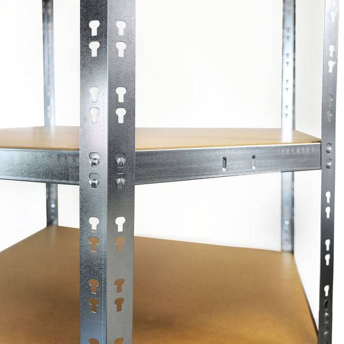FLOORDIREKT Eckregal - Hohe Traglast & individuell einsetzbar - Verzinkt - 180 x 90 x 42 x 60 cm