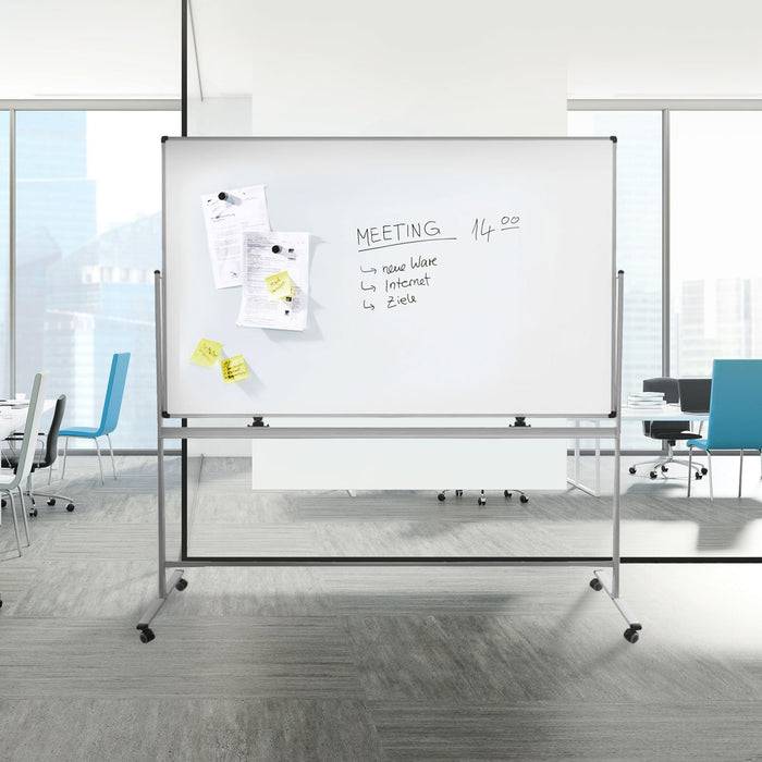 Office Marshal Whiteboard speziallackiert | mobil & drehbar | 150 x 100 cm