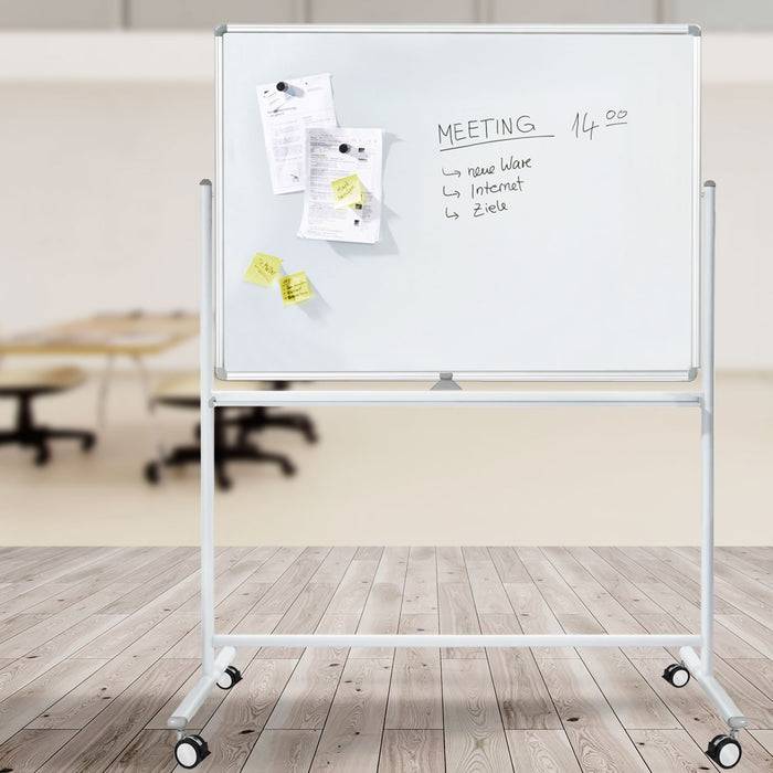 Office Marshal Whiteboard Stanford PRO | lackiert | mobil & drehbar | 90 x 120 cm