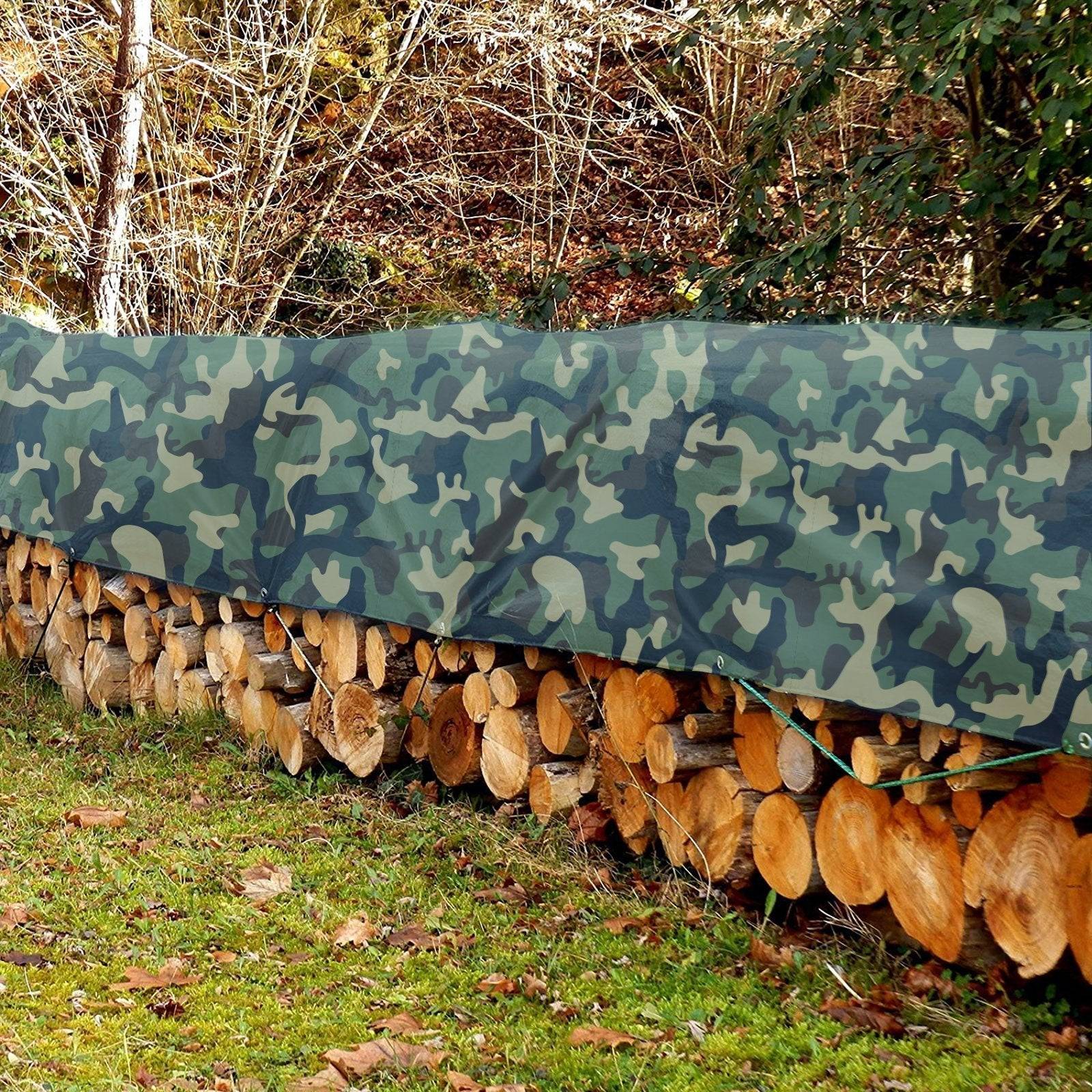 casa pura Abdeckplane | Camouflage | 100 g/m² | 3x4 m
