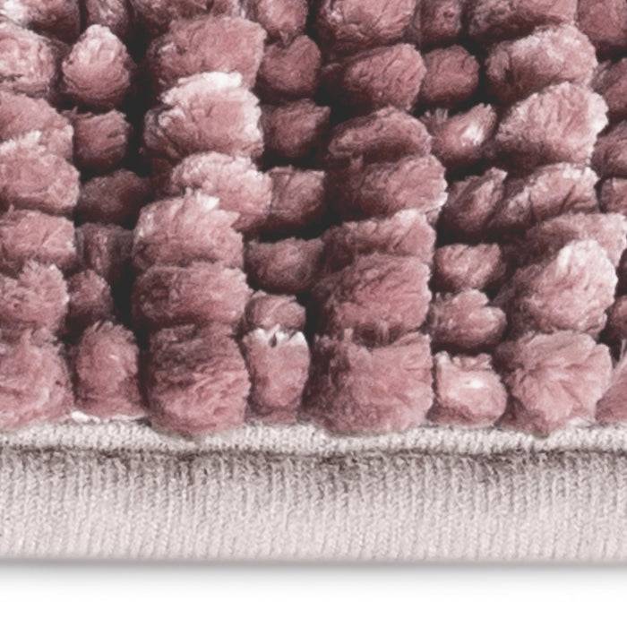 FLOORDIREKT Badematte Coral - Badvorleger mit sanft schimmerndem Chenille-Flor - Besonders Hautfreundlich - 50 x 80 cm - Lila