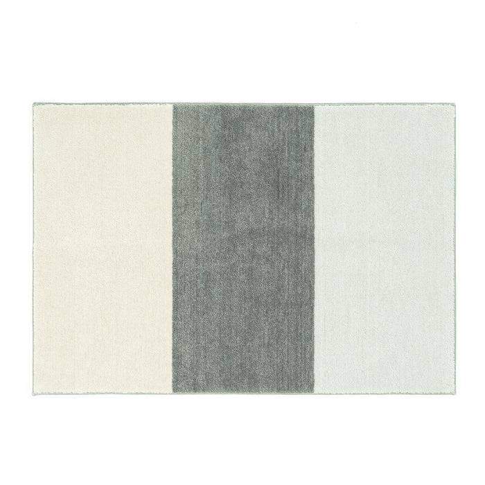 FLOORDIREKT Badteppich Horizont - Moderne Badematte in verschiedenen Farben - Rutschhemmend & Pflegeleicht - 60 x 90 cm - Hellgrau/Grau/Creme