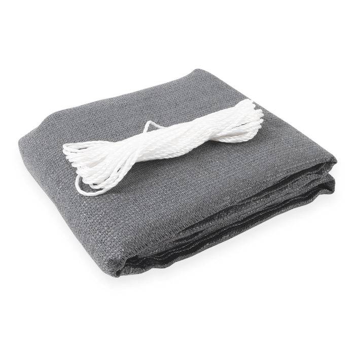 FLOORDIREKT Balkonsichtschutz - Sicht- & Windschutz - Inklusive stabiler Metallösen & Befestigungsschnur - Grau - 90 x 500 cm