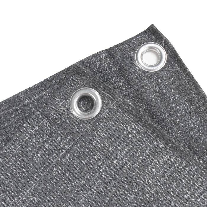 FLOORDIREKT Balkonsichtschutz - Sicht- & Windschutz - Inklusive stabiler Metallösen & Befestigungsschnur - Grau - 90 x 500 cm