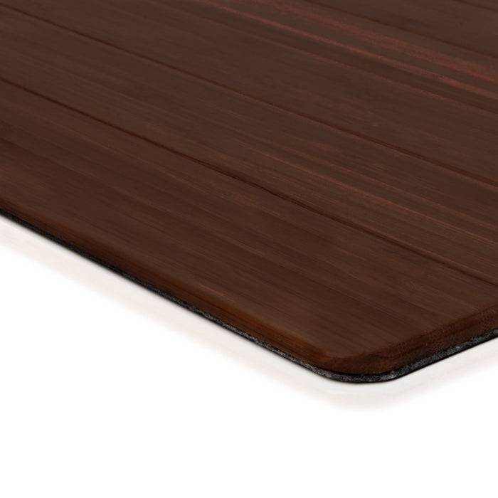 FLOORDIREKT Bambus-Badematte Emma - Robuste Holzbadematte aus Bambus - Langlebig & Rutschfest - 60 x 90 cm - Dunkelbraun
