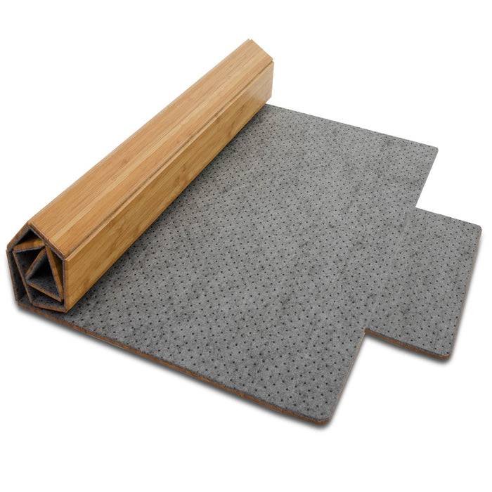 Karat Bodenschutzmatte Bambus | Hell | 90x120 cm | Mit Lippe