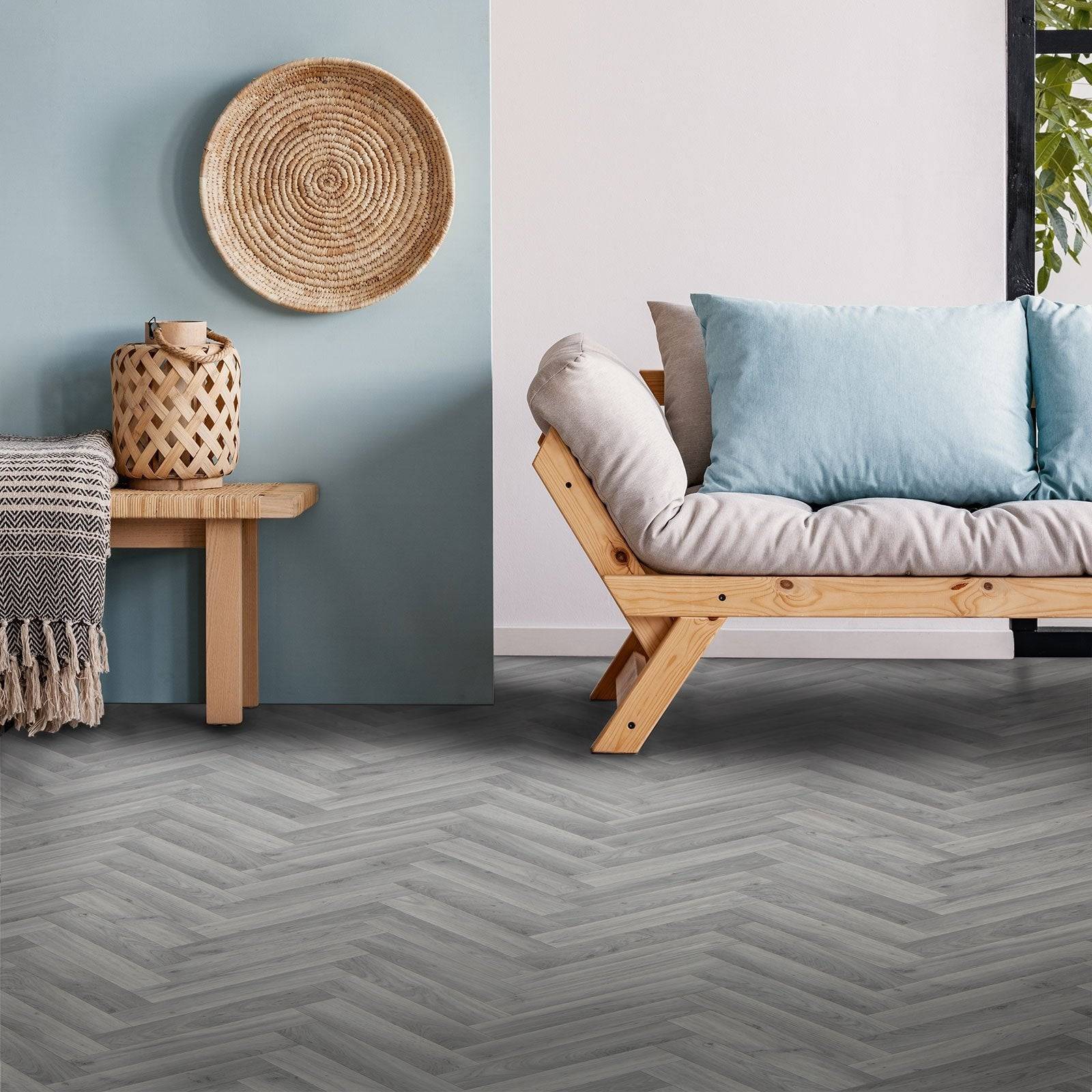Karat CV-Belag Plaza | Oak Chevron 907M | 100x300 cm