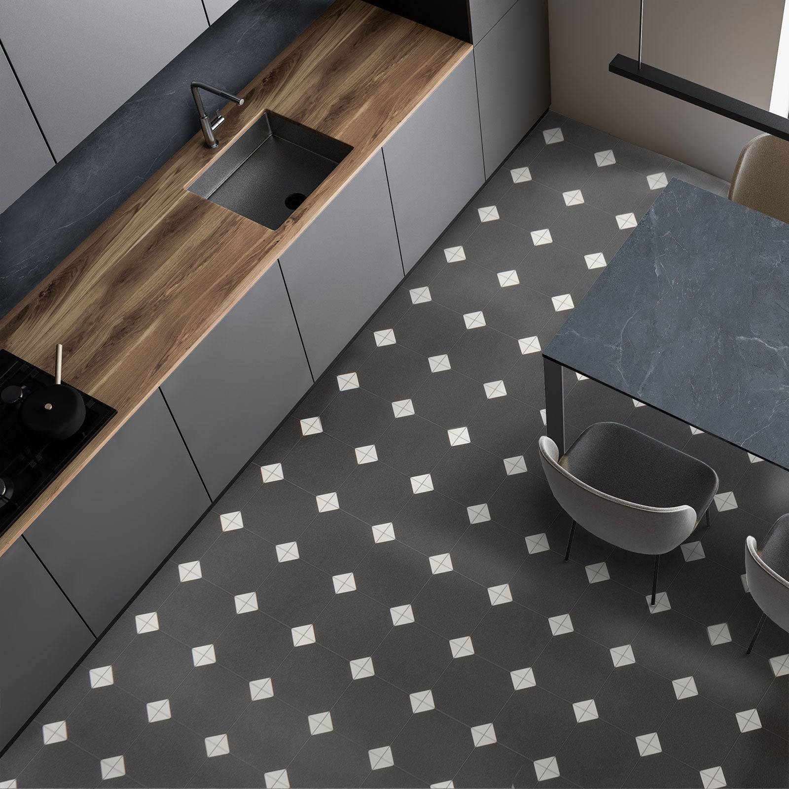 Karat CV-Belag Retrotex | Avondale 990m | 200x200 cm