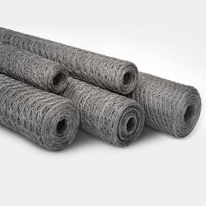 FLOORDIREKT Drahtzaun - Ideal zum Einzäunen von Garten & Kleintieren - Verzinkt - Robust & Witterungsbeständig - 25 m x 75 cm - Maschenweite: 25 mm