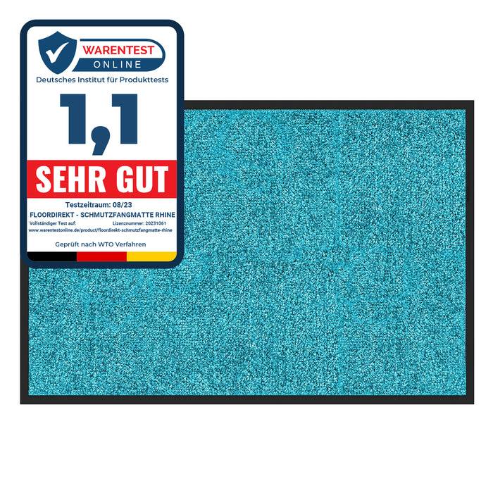 Floordirekt Schmutzfangmatte Rhine - Türkis 200 x 200 cm