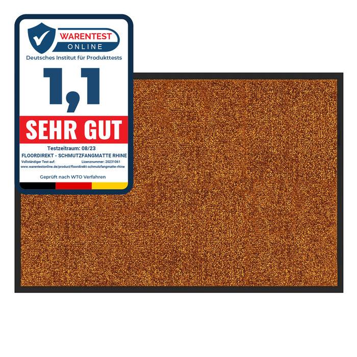 Floordirekt Schmutzfangmatte Rhine - Braun 90 x 300 cm