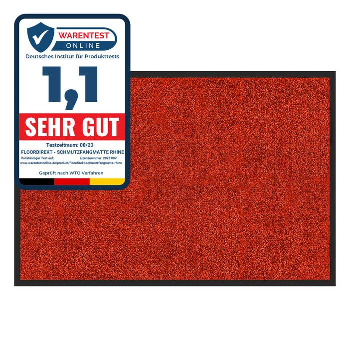 Floordirekt Schmutzfangmatte Rhine - Rot 120 x 180 cm