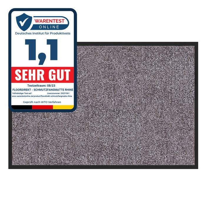 Floordirekt Schmutzfangmatte Rhine - Beige-Grau 120 x 600 cm