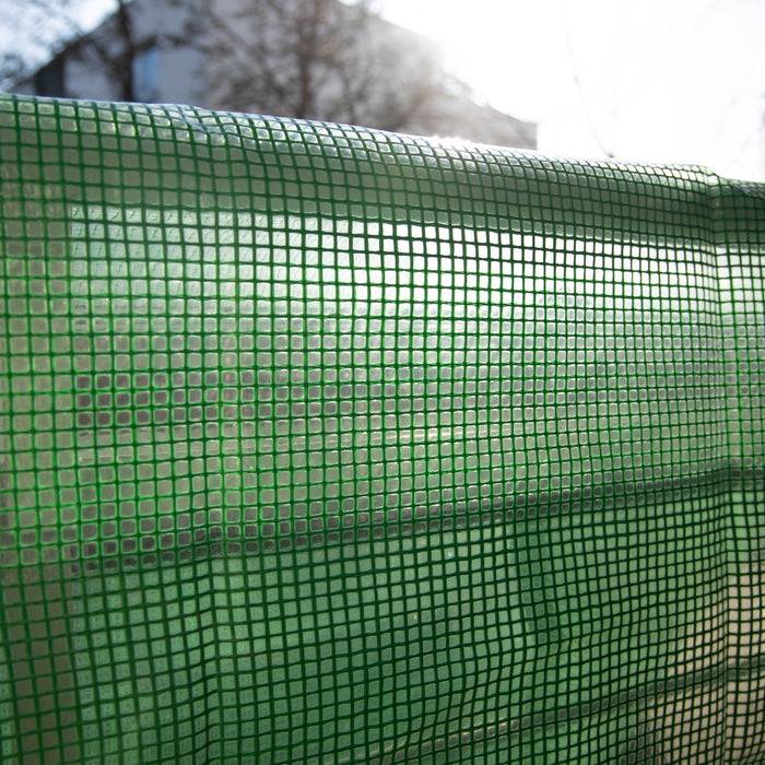 Casa Pura Gitter-Abdeckplane Leno - Extra reißfest - Wasserdichte Plane mit Ösen - 240 g/m² - Grün / 2 x 3 m