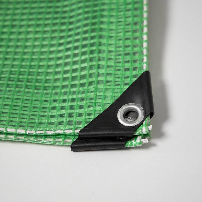 Casa Pura Gitter-Abdeckplane Leno - Extra reißfest - Wasserdichte Plane mit Ösen - 240 g/m² - Grün / 2 x 3 m