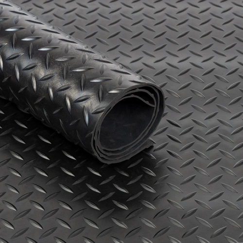 etm Gummi-Bodenbelag | mit Tränenblech-Struktur | Zuschnitt | 150x450 cm etm Gummi-Bodenbelag | mit Tränenblech-Struktur | Zuschnitt | 150x450 cm