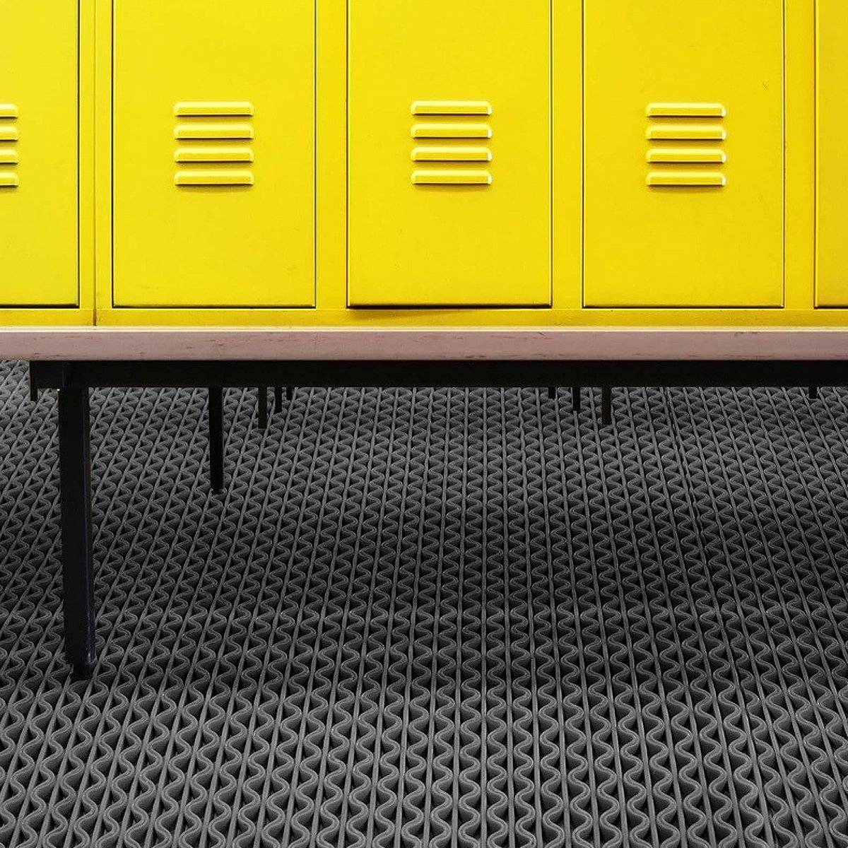 etm Hygienematte Anti-Slip | Grau | 90x450 cm