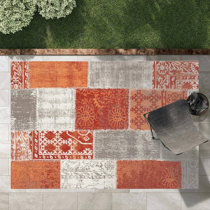 KARAT Outdoorteppich Cotton - Für den Innen- und Außenbereich geeignet - Rot - 200 x 290 cm
