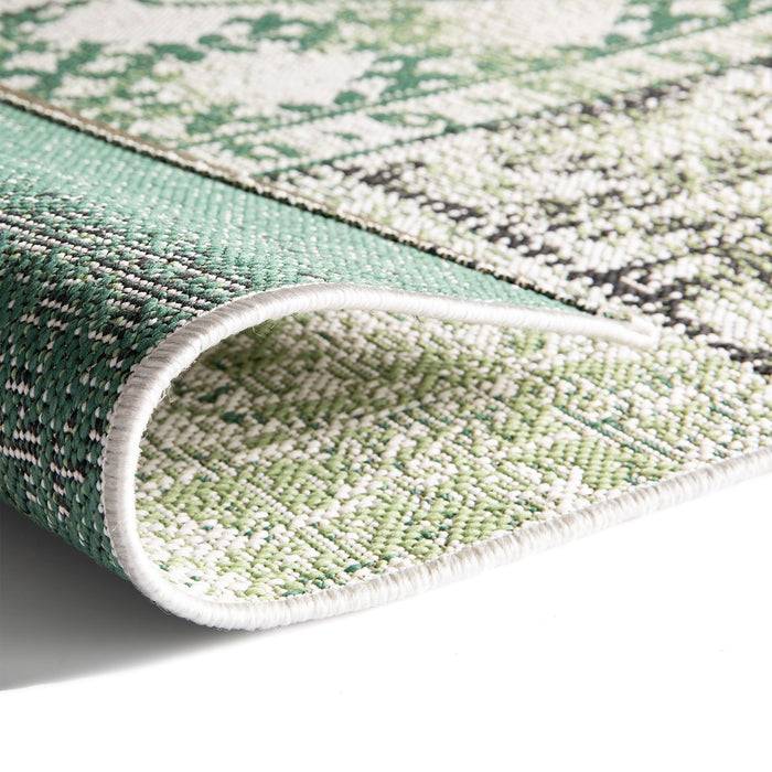 KARAT Outdoorteppich Cotton - Für den Innen- und Außenbereich geeignet - Grün - 80 x 150 cm