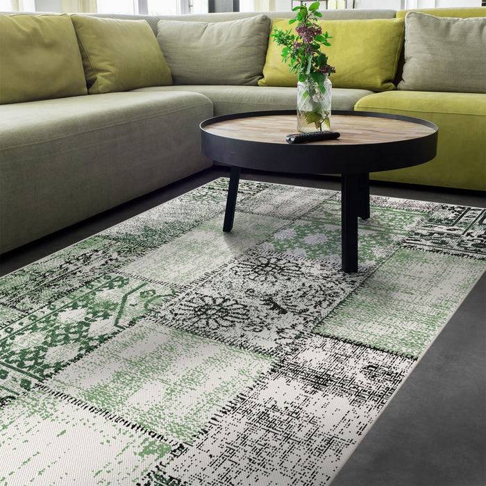 KARAT Outdoorteppich Cotton - Für den Innen- und Außenbereich geeignet - Grün - 80 x 150 cm