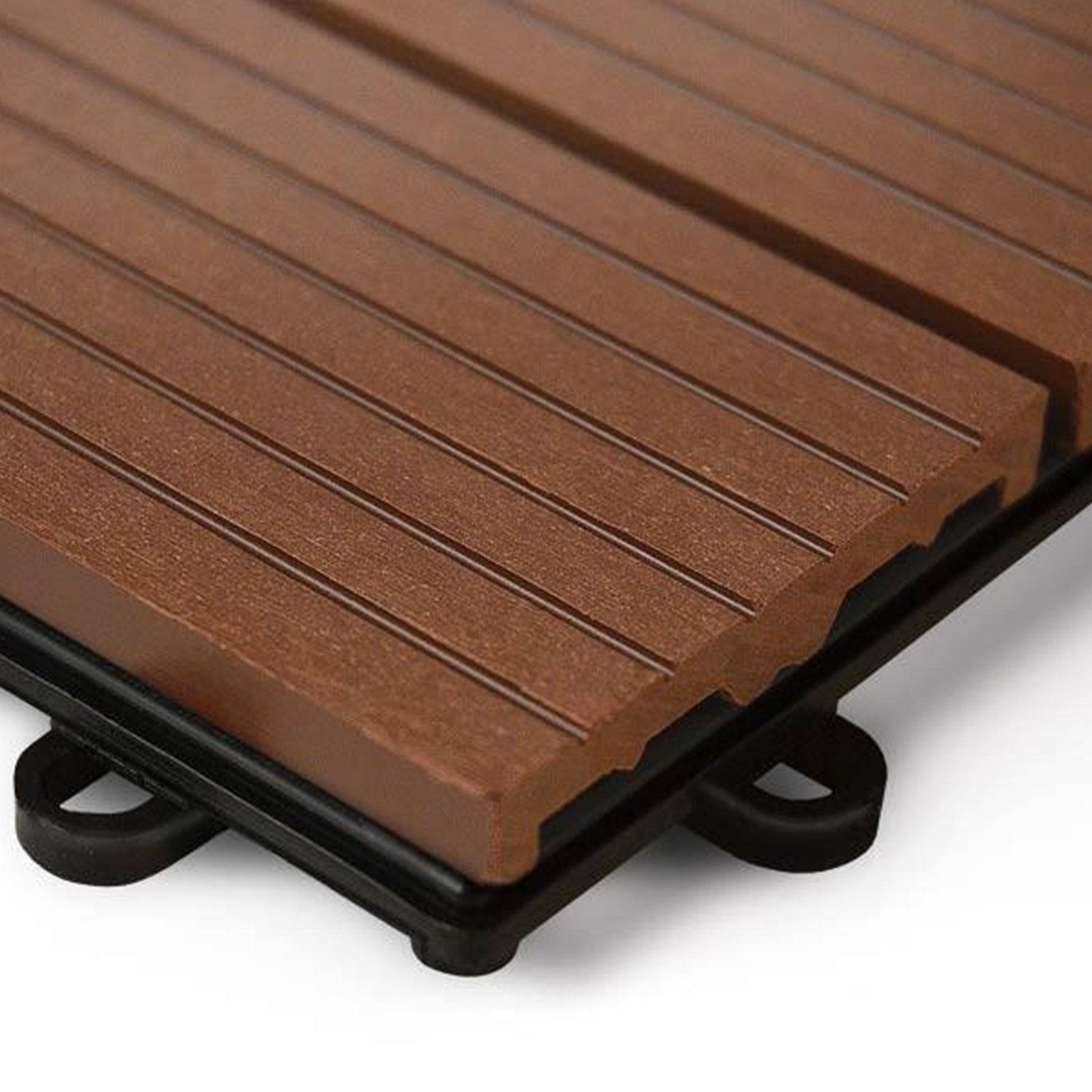 casa pura Klickfliesen | WPC-Terrassendielen | Royal | Hellbraun | 60x30 cm