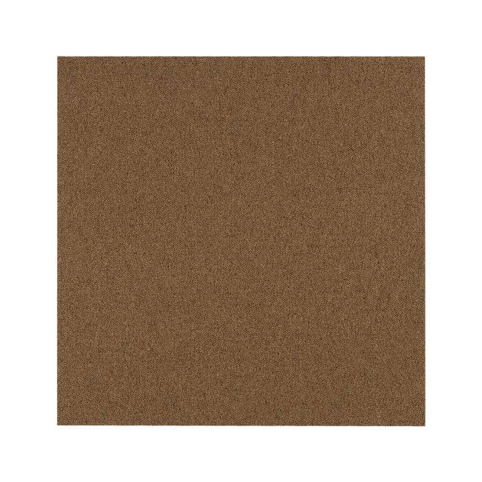 FLOORDIREKT Teppichfliesen Edinburgh - Schalldämmend & Antistatisch - Rutschhemmende Rückseite - 50 x 50 cm - Braun