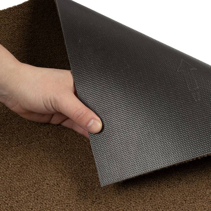 FLOORDIREKT Teppichfliesen Edinburgh - Schalldämmend & Antistatisch - Rutschhemmende Rückseite - 50 x 50 cm - Braun