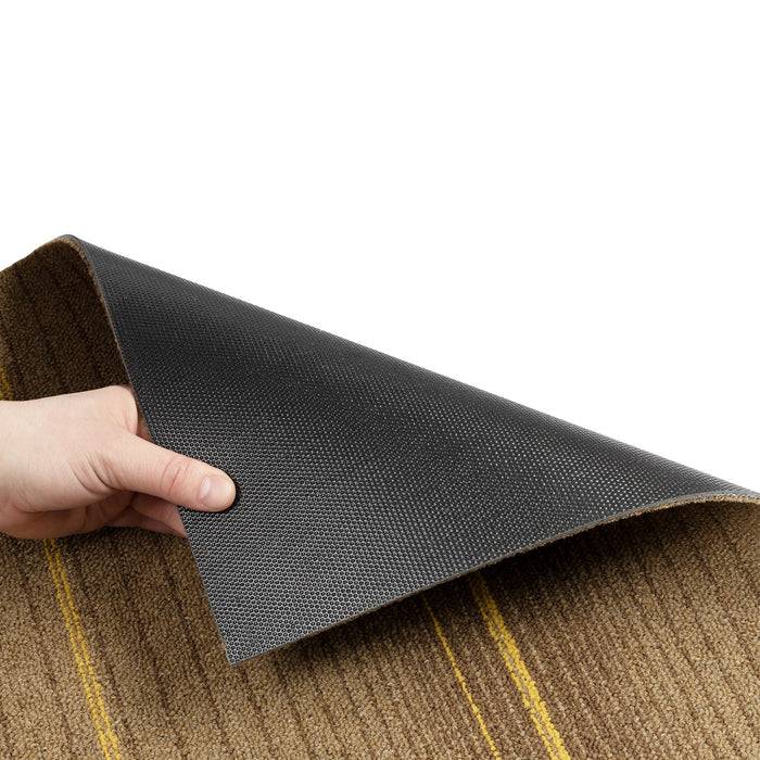 FLOORDIREKT Teppichfliesen Sheffield - Robust und Pflegeleicht - Rutschhemmende Rückseite - 50 x 50 cm - Gelb