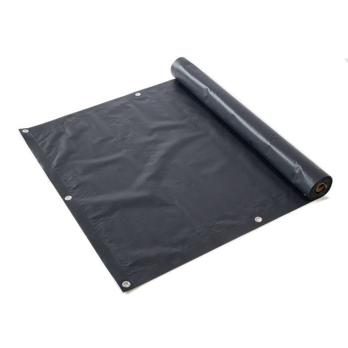 FLOORDIREKT PVC-Balkonsichtschutz - Sicht- & Windschutz - Inklusive stabiler Metallösen & Befestigungsschnur - Anthrazit - 90 x 600 cm