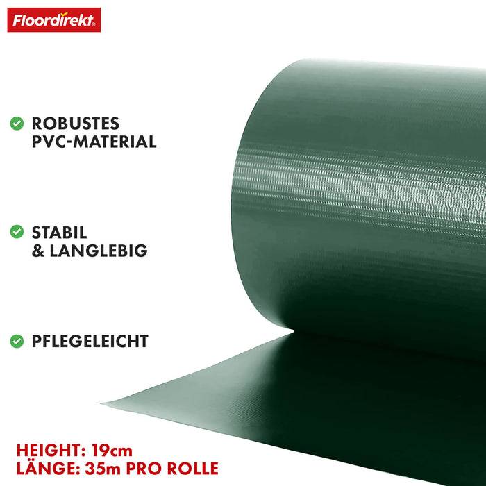 casa pura PVC Sichtschutzstreifen | Für Gittermatten-Zäune | Grün | 19 x 35 m
